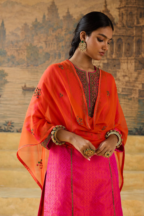 Kashi orange bootie stole