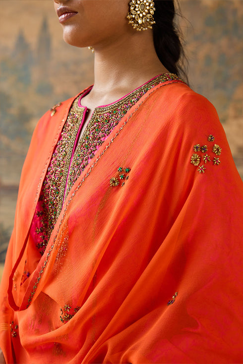 Kashi orange bootie stole