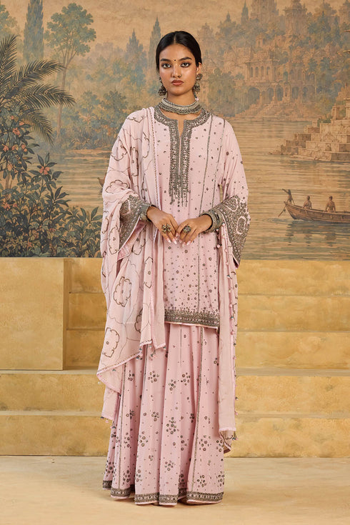 Kashi pink short phiran kurta