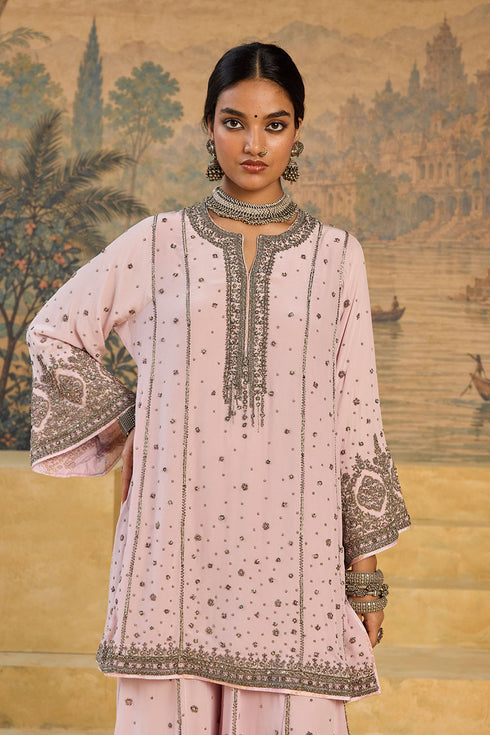 Kashi pink short phiran kurta