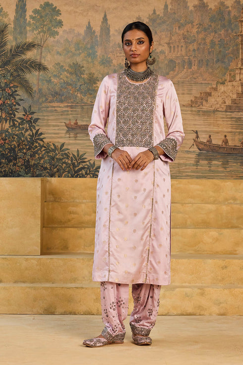 Kashi pink yoke kurta
