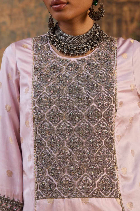 Kashi pink yoke kurta