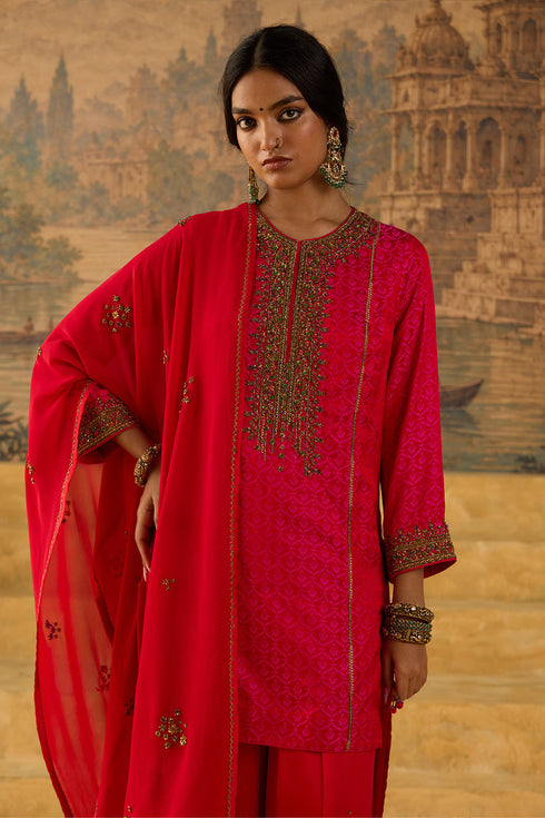 Kashi red bootie stole