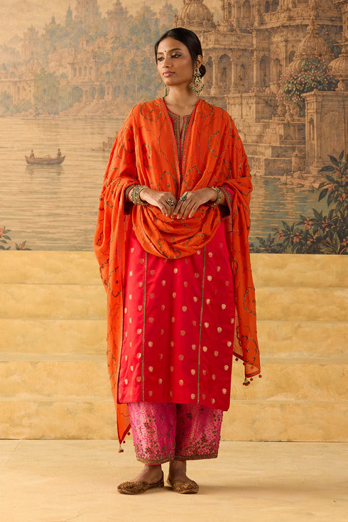 Kashi red phiran kurta