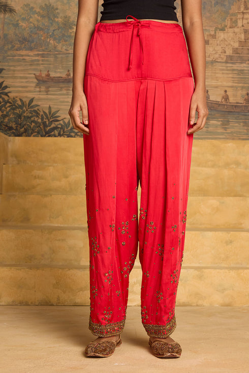 Kashi red salwar