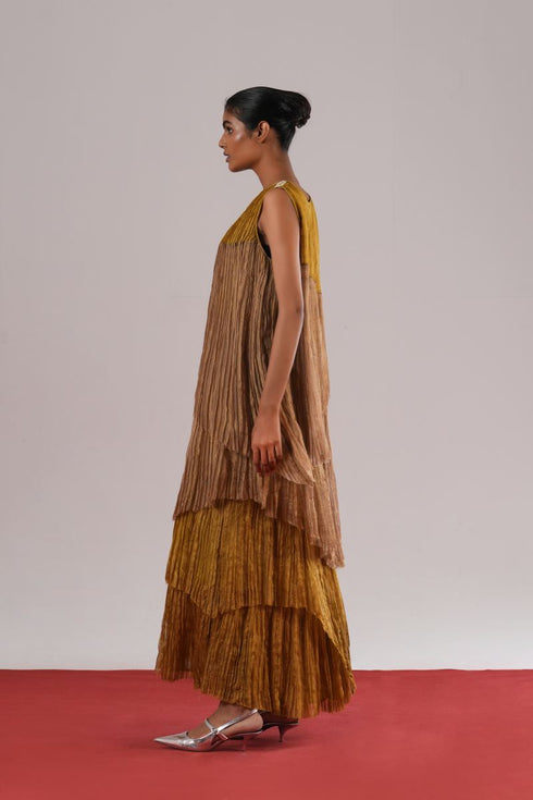 Kawa mehendi gold dress