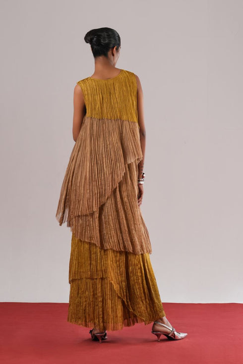 Kawa mehendi gold dress