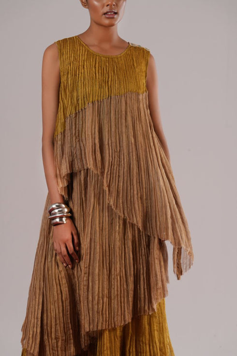 Kawa mehendi gold dress