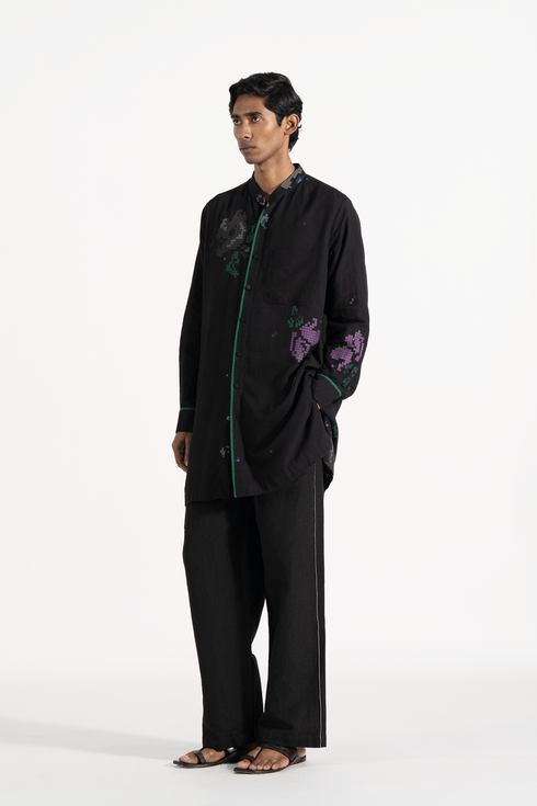 Kenta black kurta