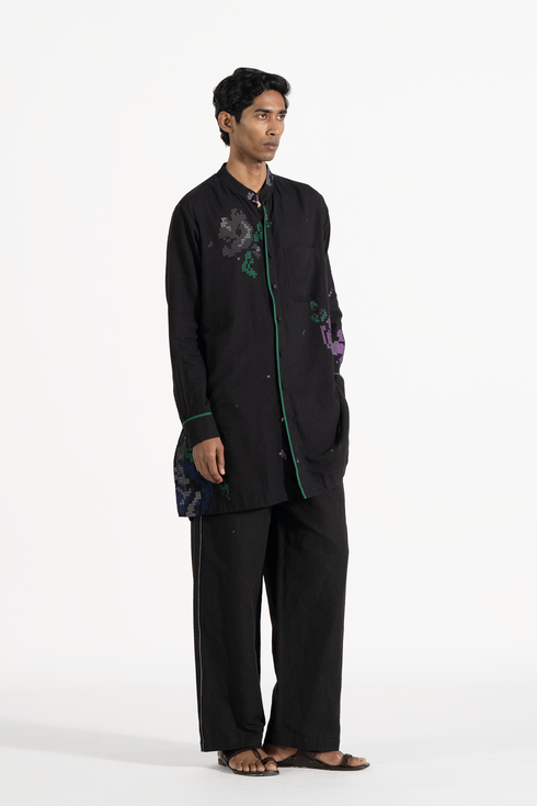 Kenta black kurta