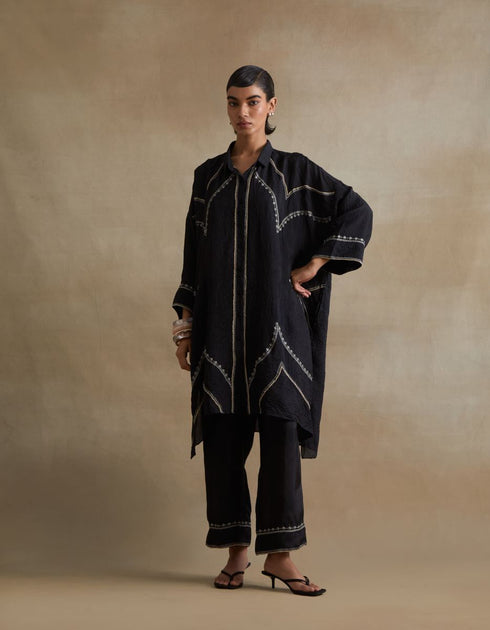 Kiln black kurta with pants