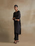 Kiln black thread embroidered kurta set