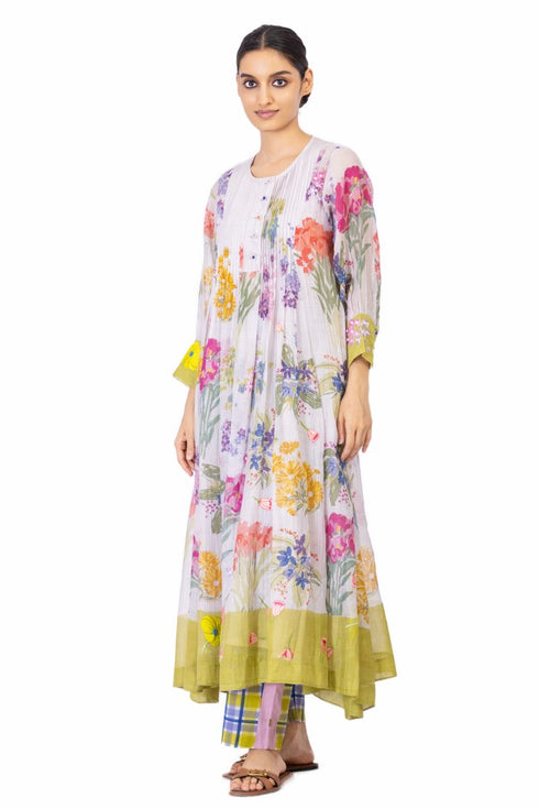 Kine ivory floral tunic