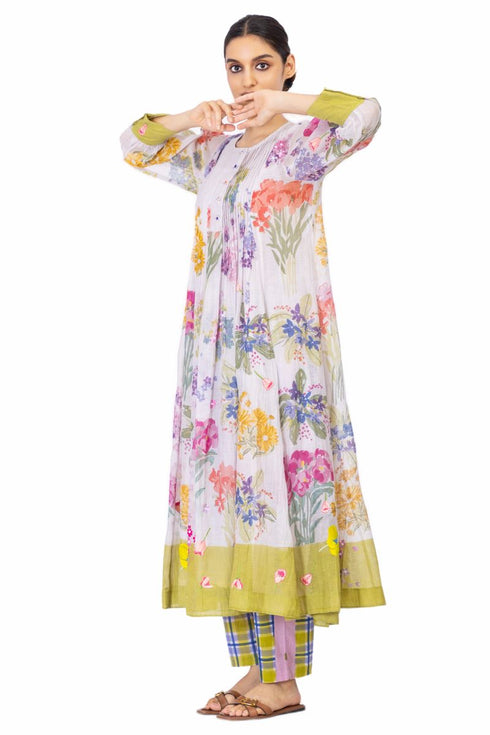 Kine ivory floral tunic