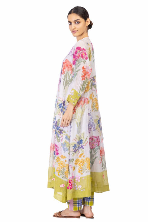 Kine ivory floral tunic