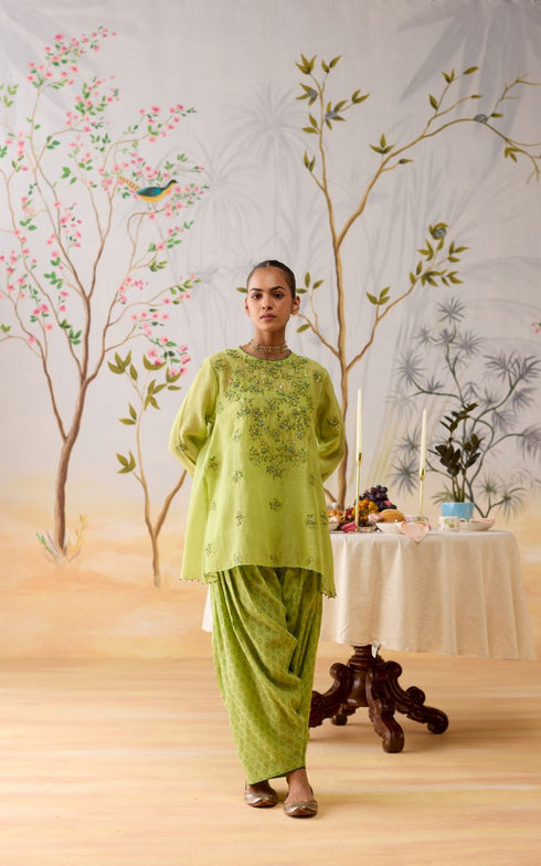Kiyana green kurta set
