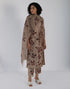 Kizuna beige sakura block print kurta set