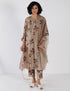 Kizuna beige sakura print kurta set