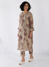 Kizuna beige sakura print kurta set
