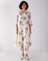 Kizuna ivory sakura print kurta set