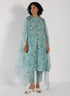 Kizuna mint sakura print kurta set