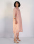 Kizuna old rose double layered kurta set