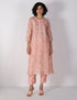 Kizuna old rose sakura print tonal kurta set