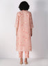 Kizuna old rose sakura print tonal kurta set