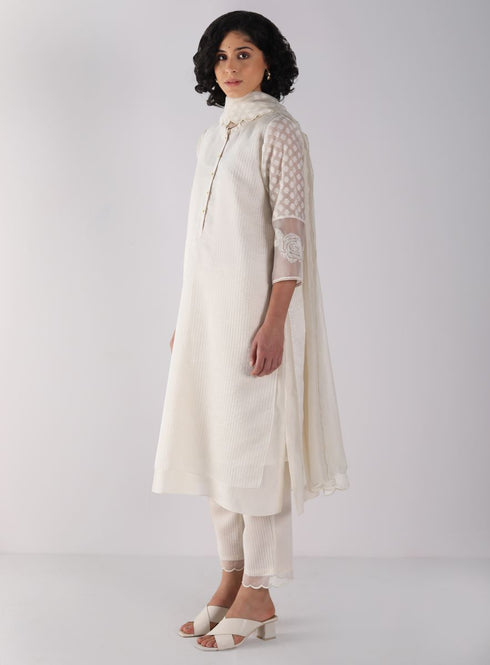 Kizuna stripe organza kurta set