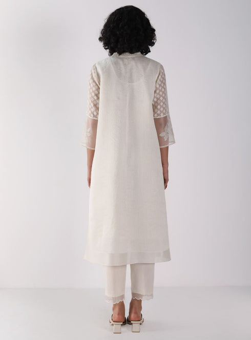 Kizuna stripe organza kurta set