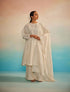 Kofu ivory chanderi applique dupatta