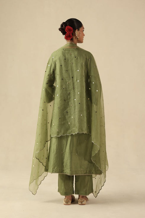 Kohinoor green kurta set