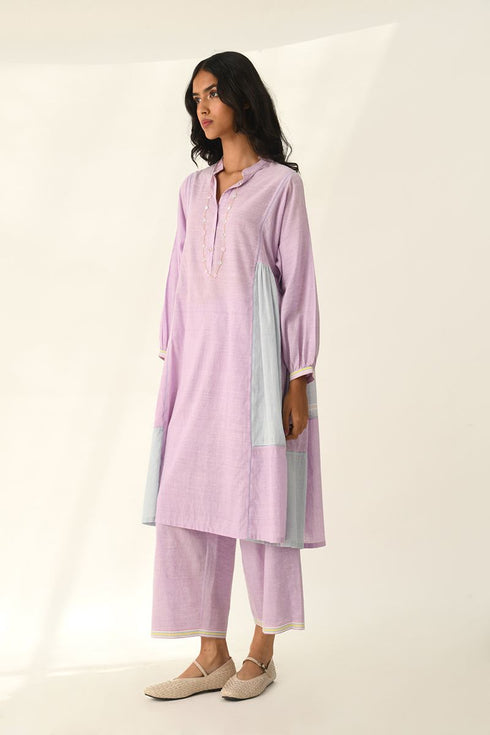Kokanica mauve patchwork tunic dress