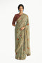 Kumudini sea green sari