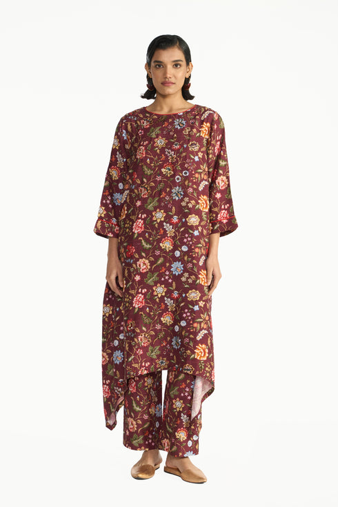 Kusumita wine tunic set