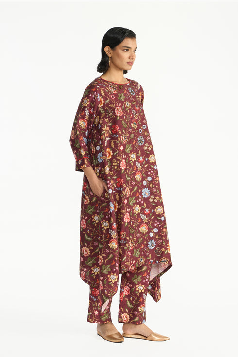 Kusumita wine tunic set
