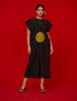 Lane black and leaf green dress