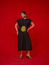 Lane black and leaf green dress