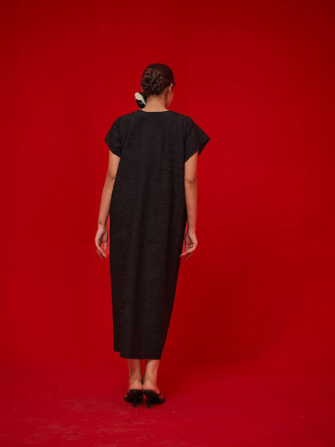 Lane black and leaf green dress