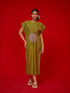 Lane leaf green and grey dress