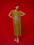 Lane leaf green and grey dress