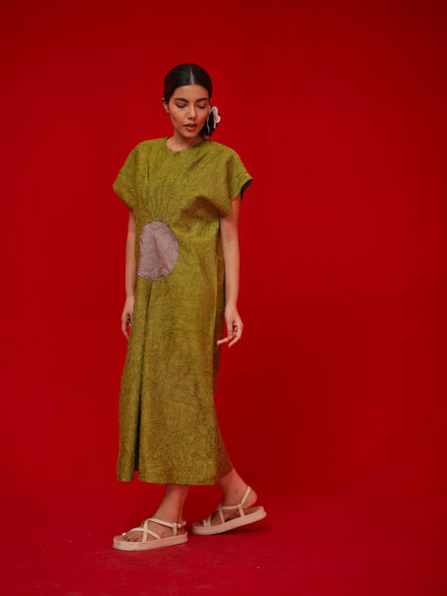 Lane leaf green and grey dress