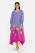 Lavender and pink floral dress