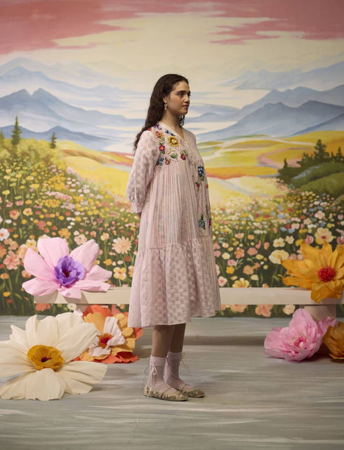 Lavender checkered dress