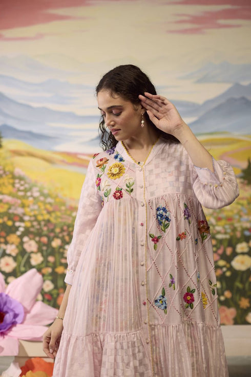 Lavender checkered dress