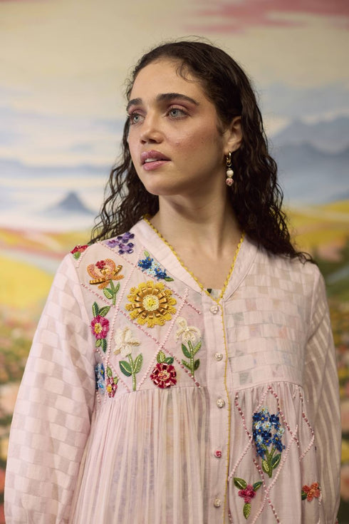 Lavender checkered dress