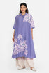 Lavender shirt collar tunic dress
