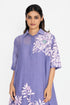 Lavender shirt collar tunic dress