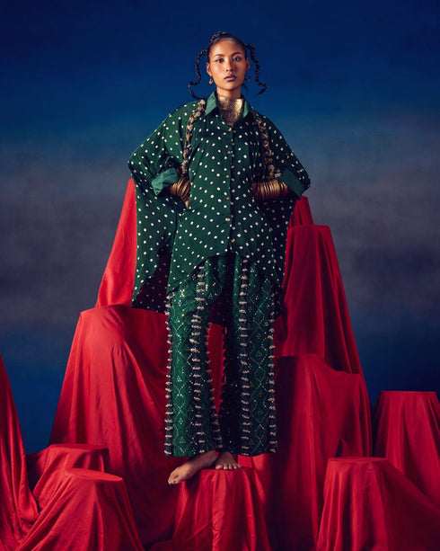 Leander green co-ord set