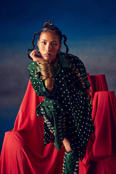 Leander green co-ord set